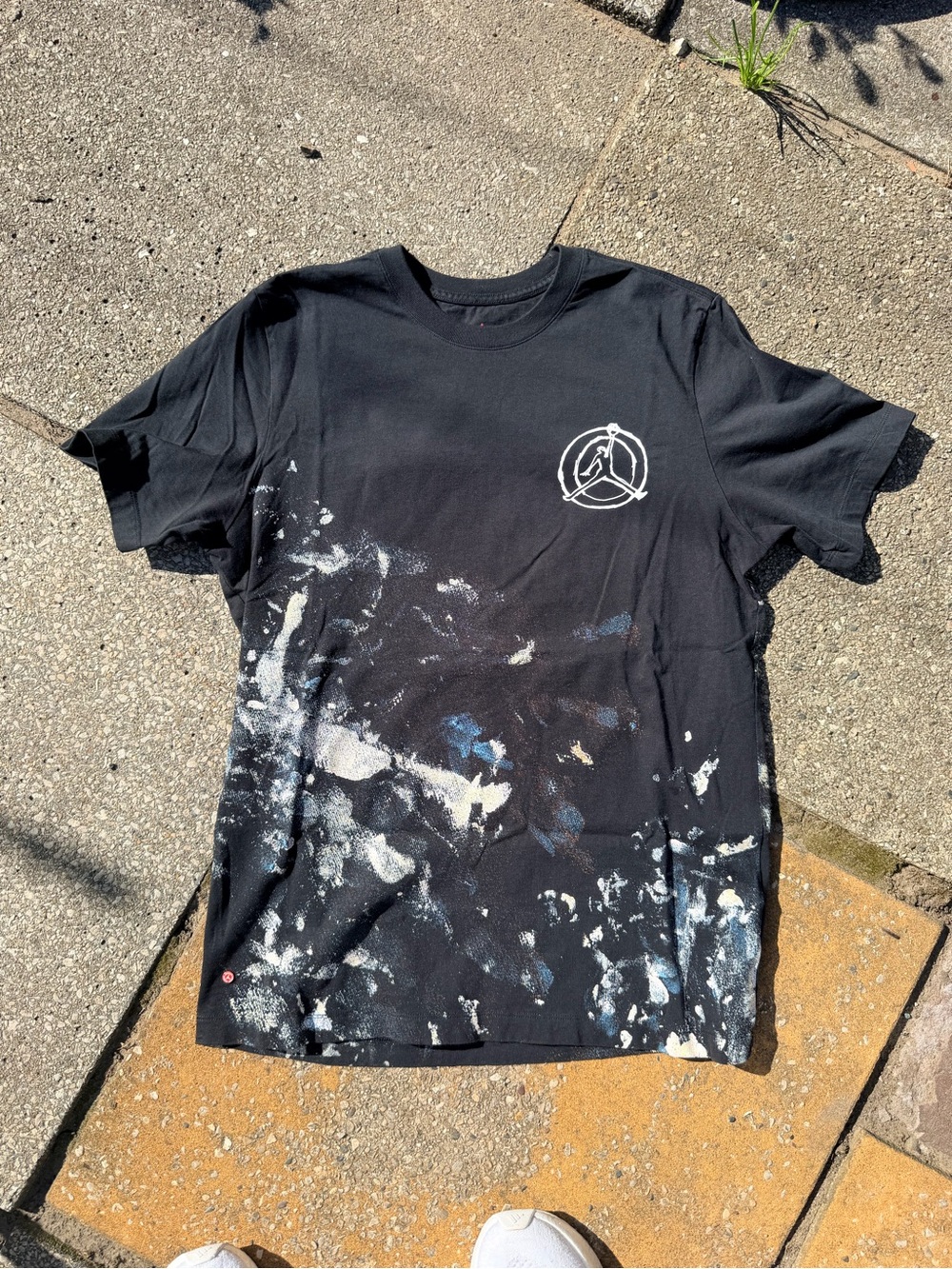 Jordan Black Short-Sleeve Graphic Paint-Splatter Tee